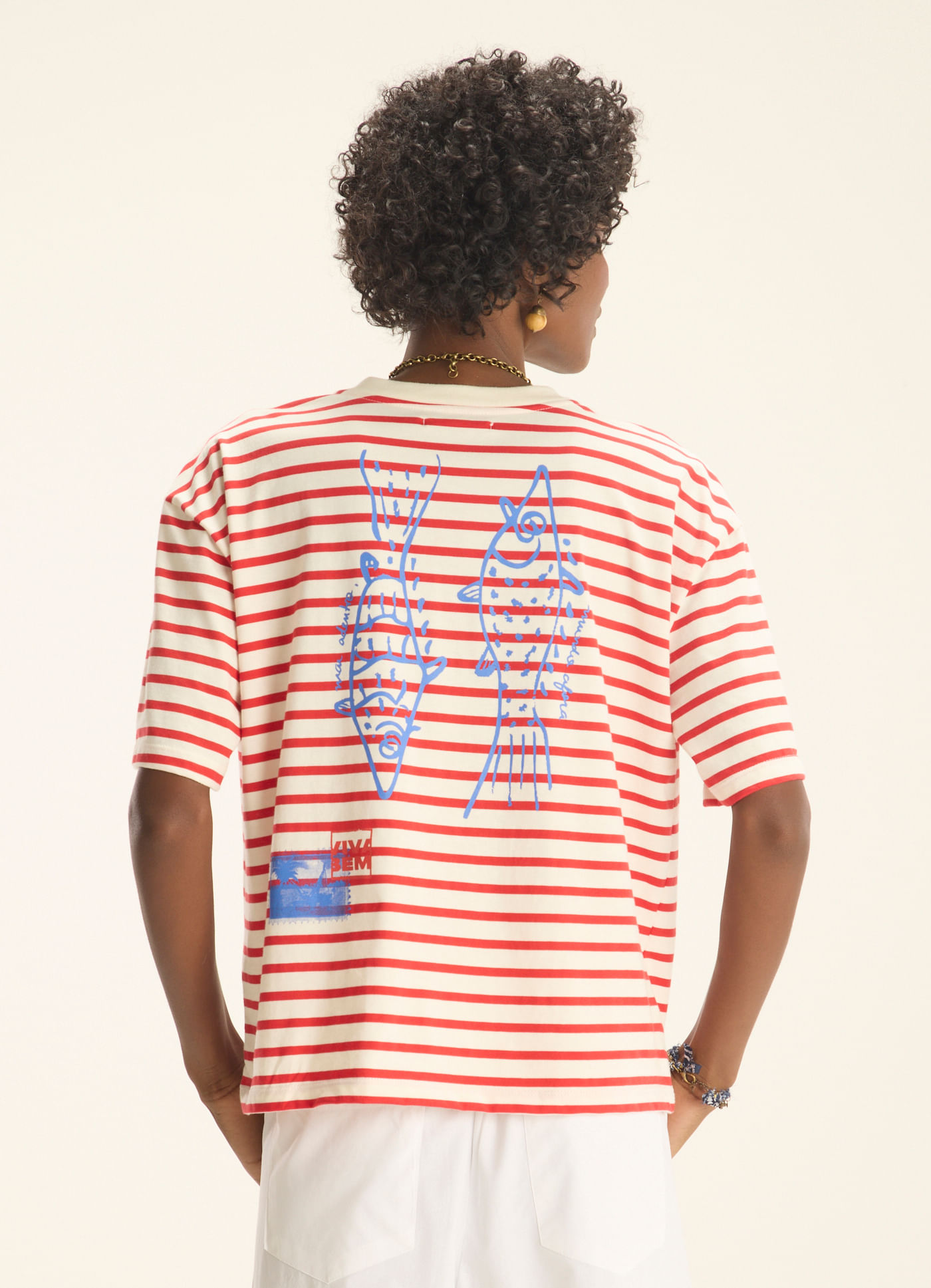 T-shirt listras memórias