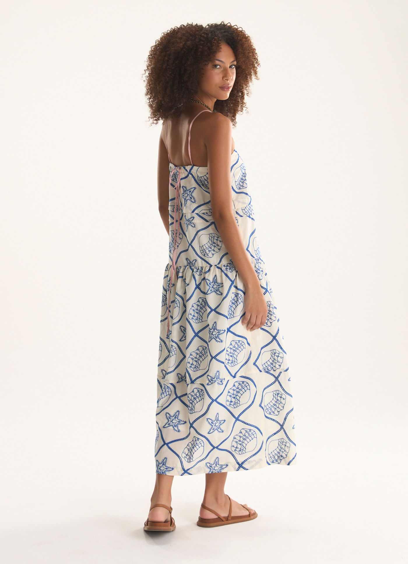 Vestido alg bordado laise al mare