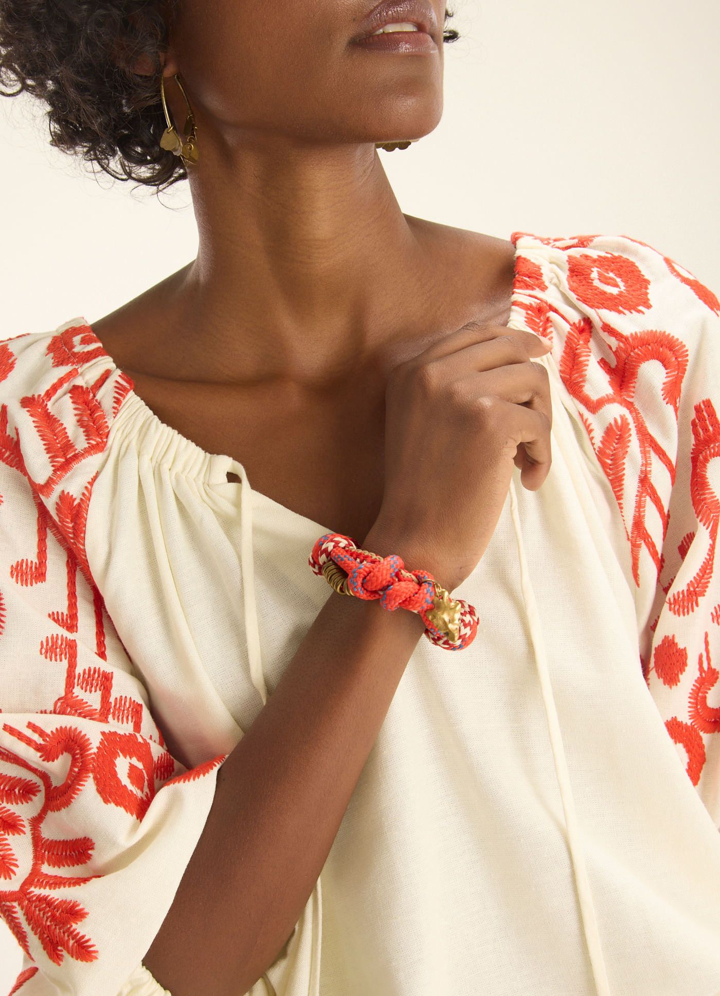 Pulseira cordas sardinha off white