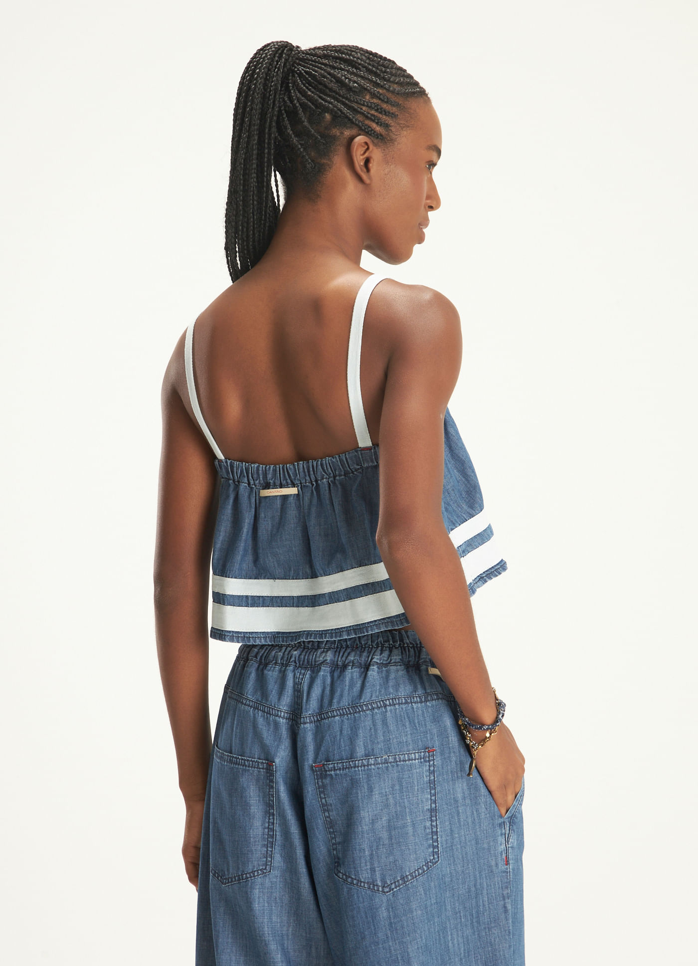 Blusa jeans leve jeans