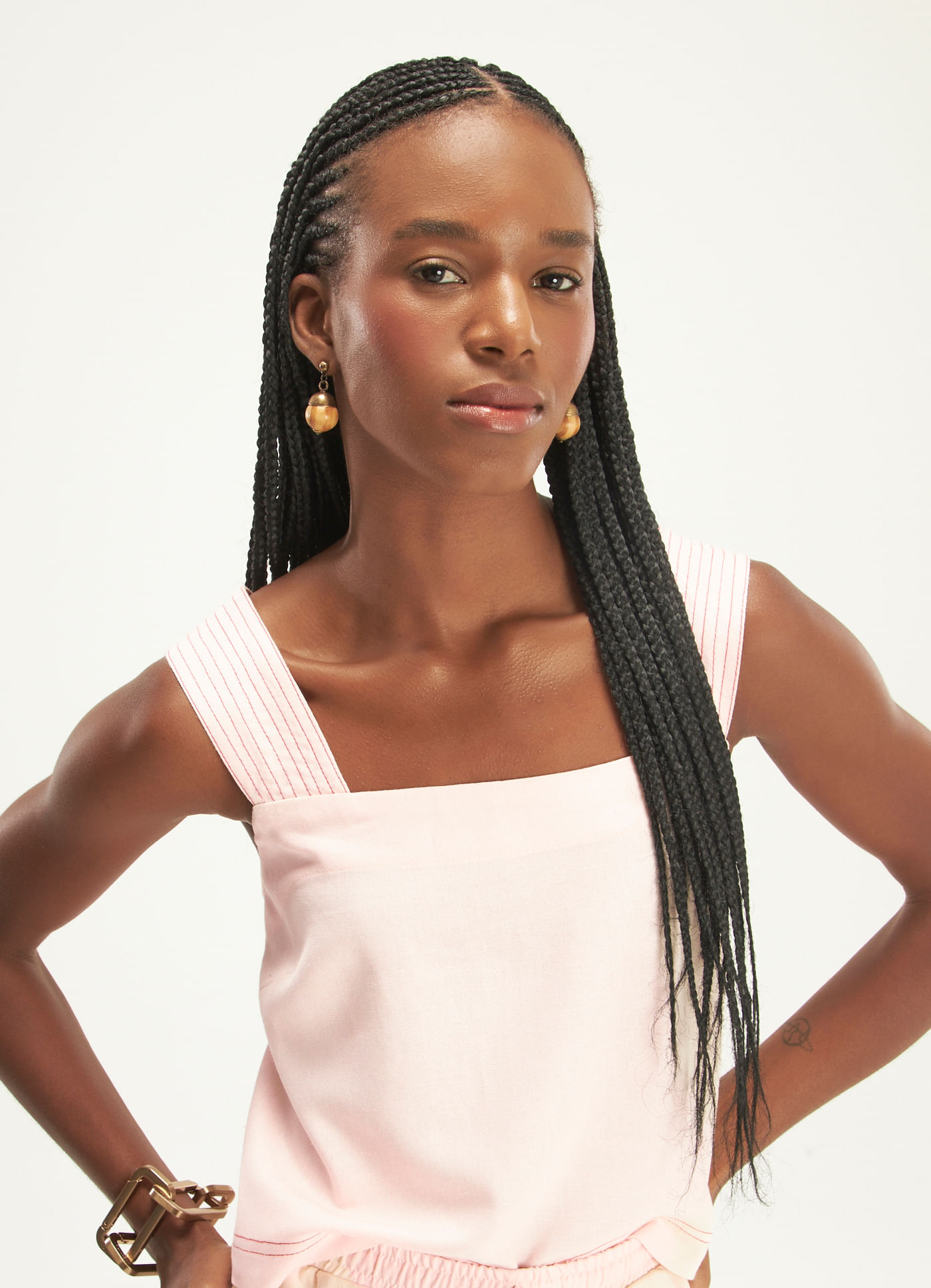 Blusa linho marear rosa