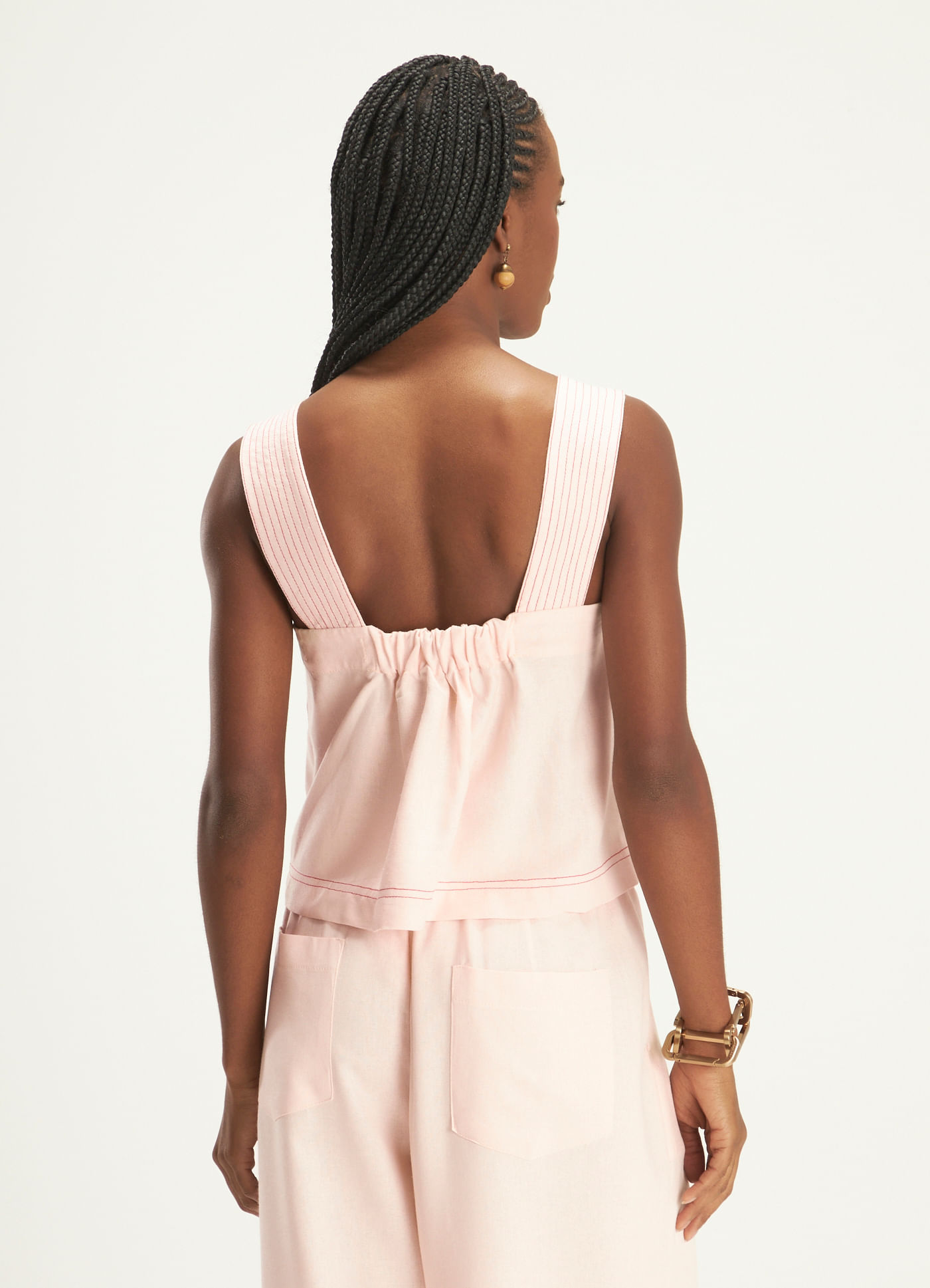 Blusa linho marear rosa