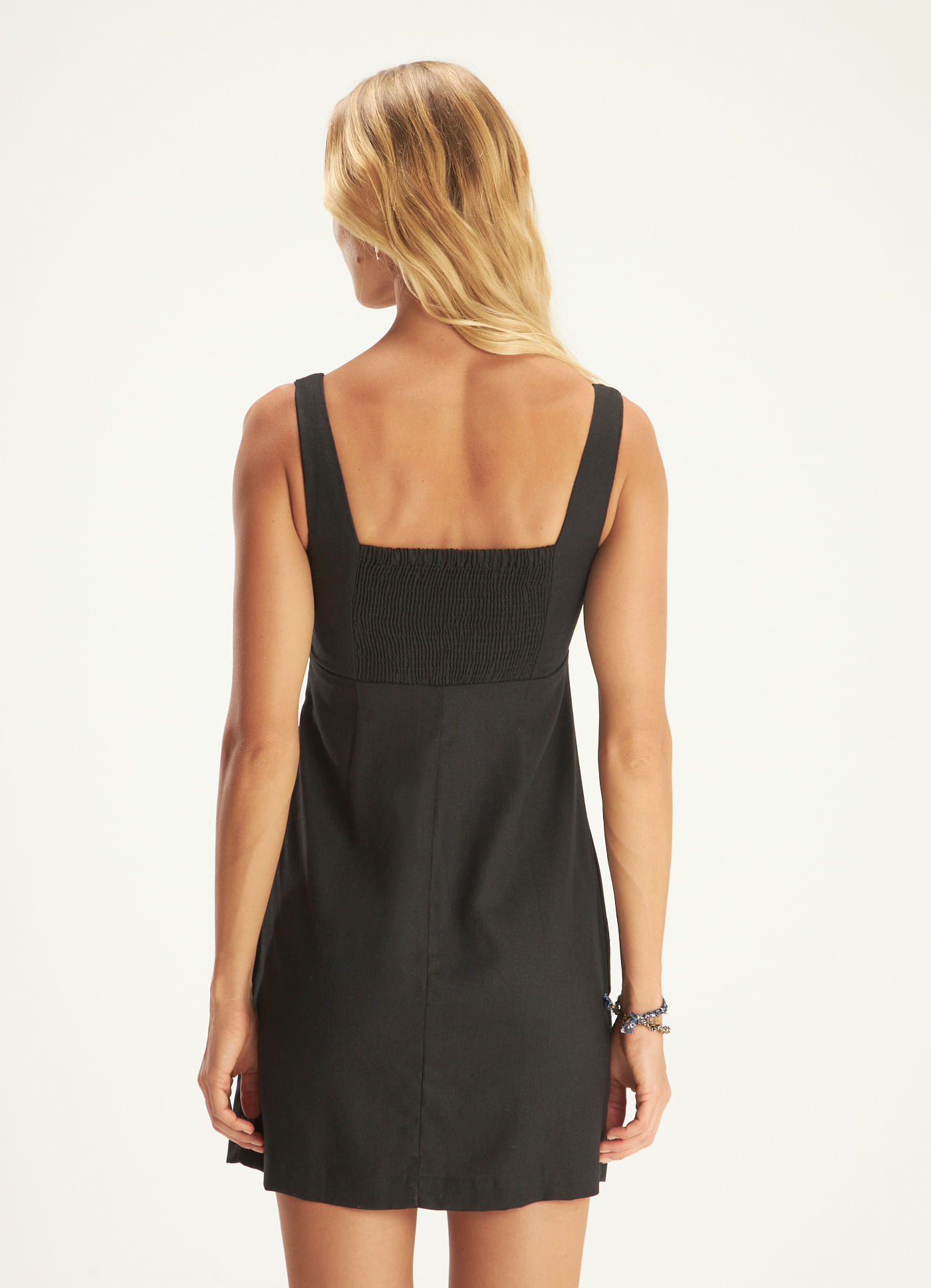 Vestido alça linho marear preto