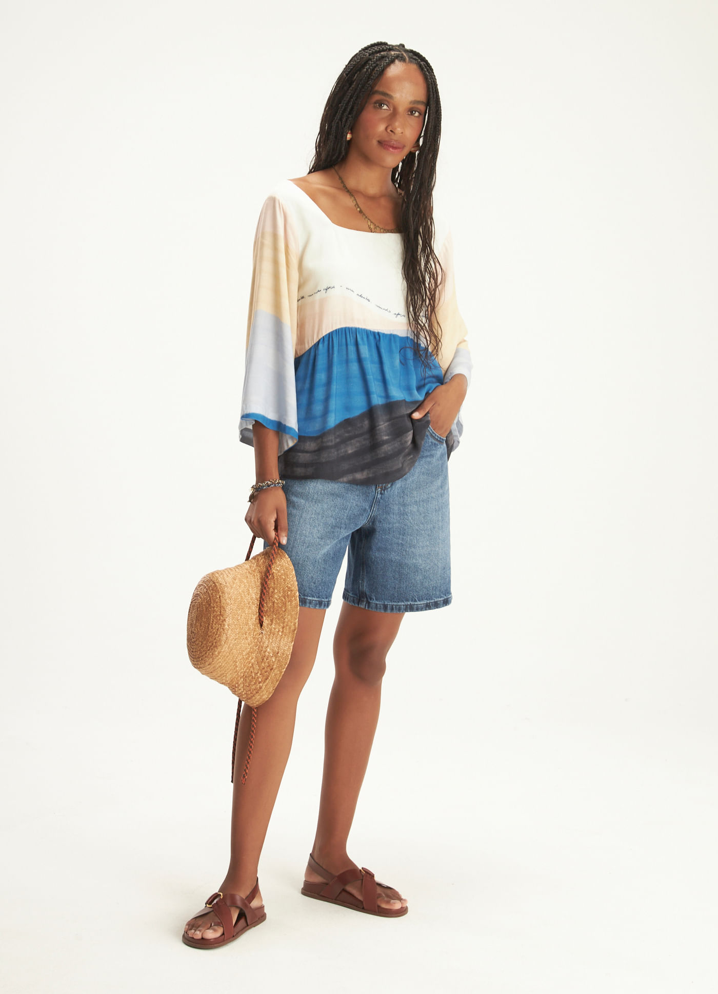 Blusa manga est ondina