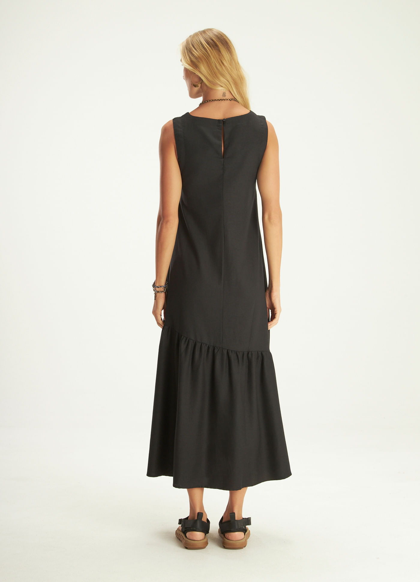 Vestido linho marear preto