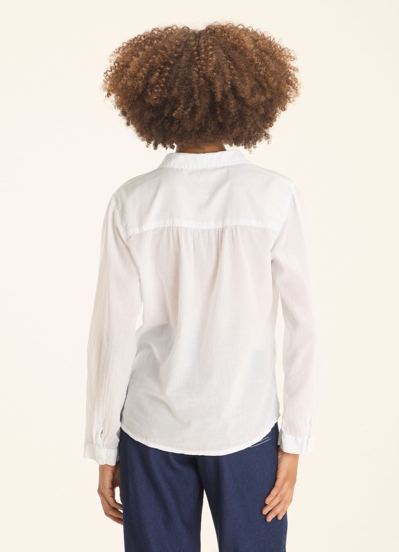 Camisa classic voil liso branco