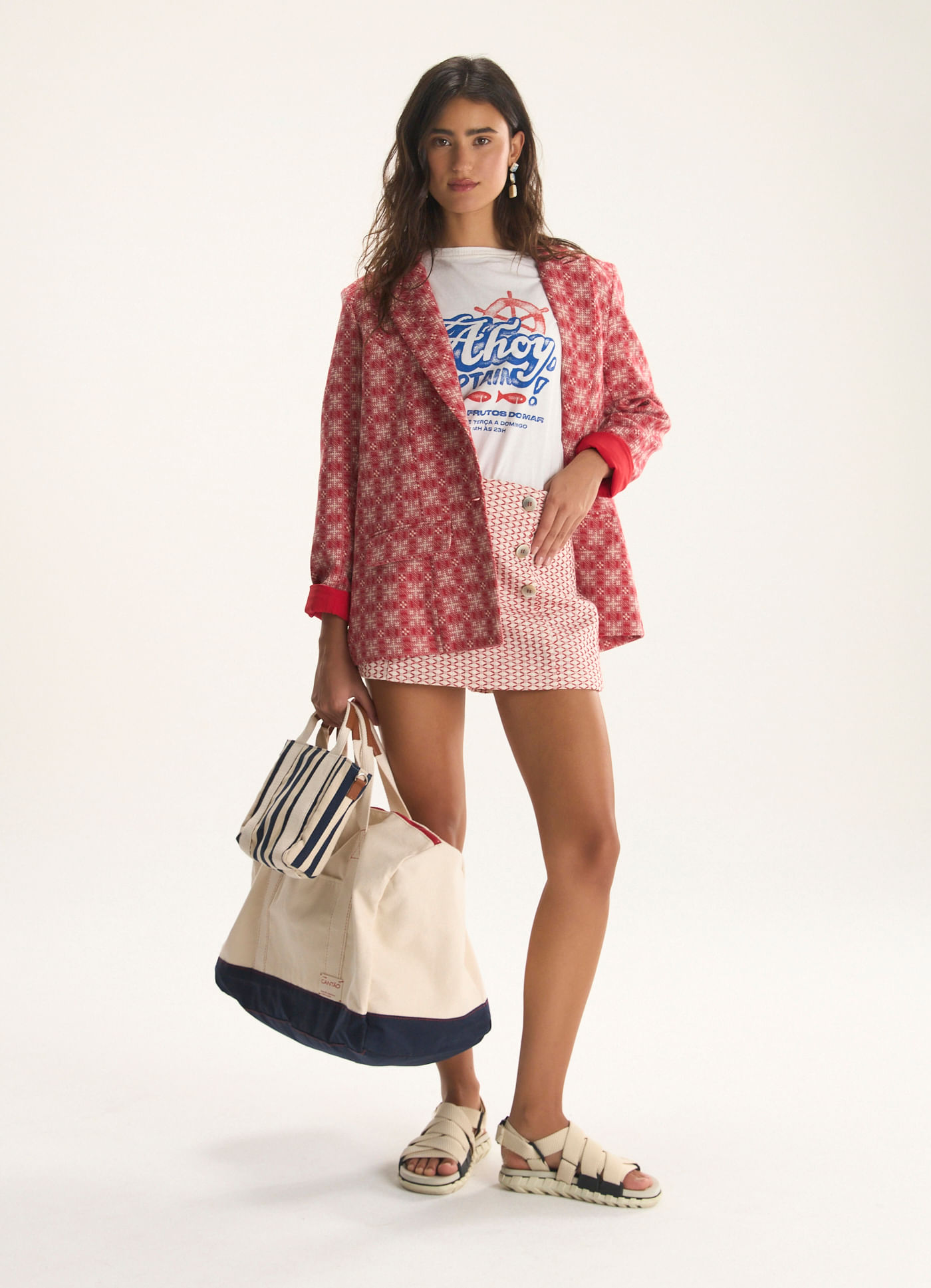 Short saia jacquard solar