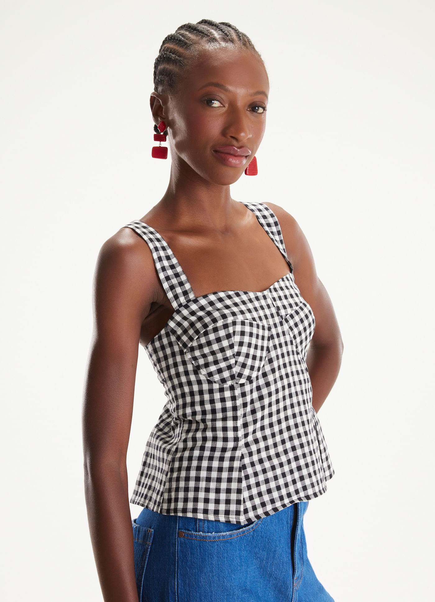 Blusa algodão vichy