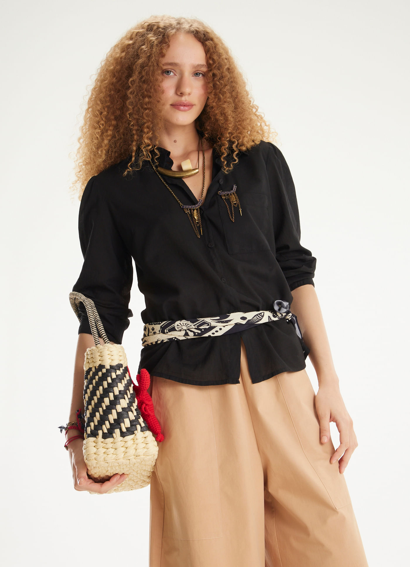 Camisa voil classic preto