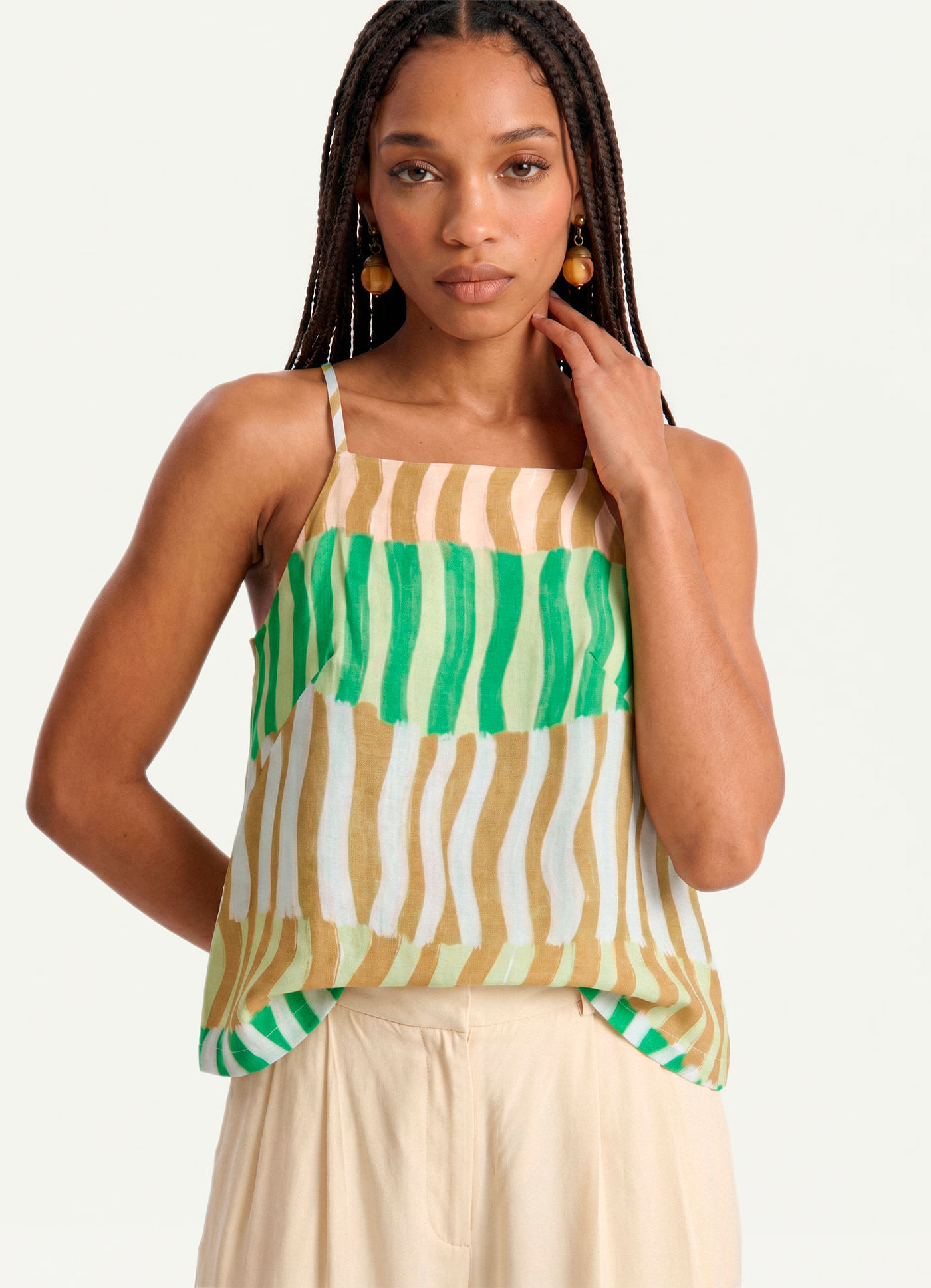 Blusa alcinha estampada listral