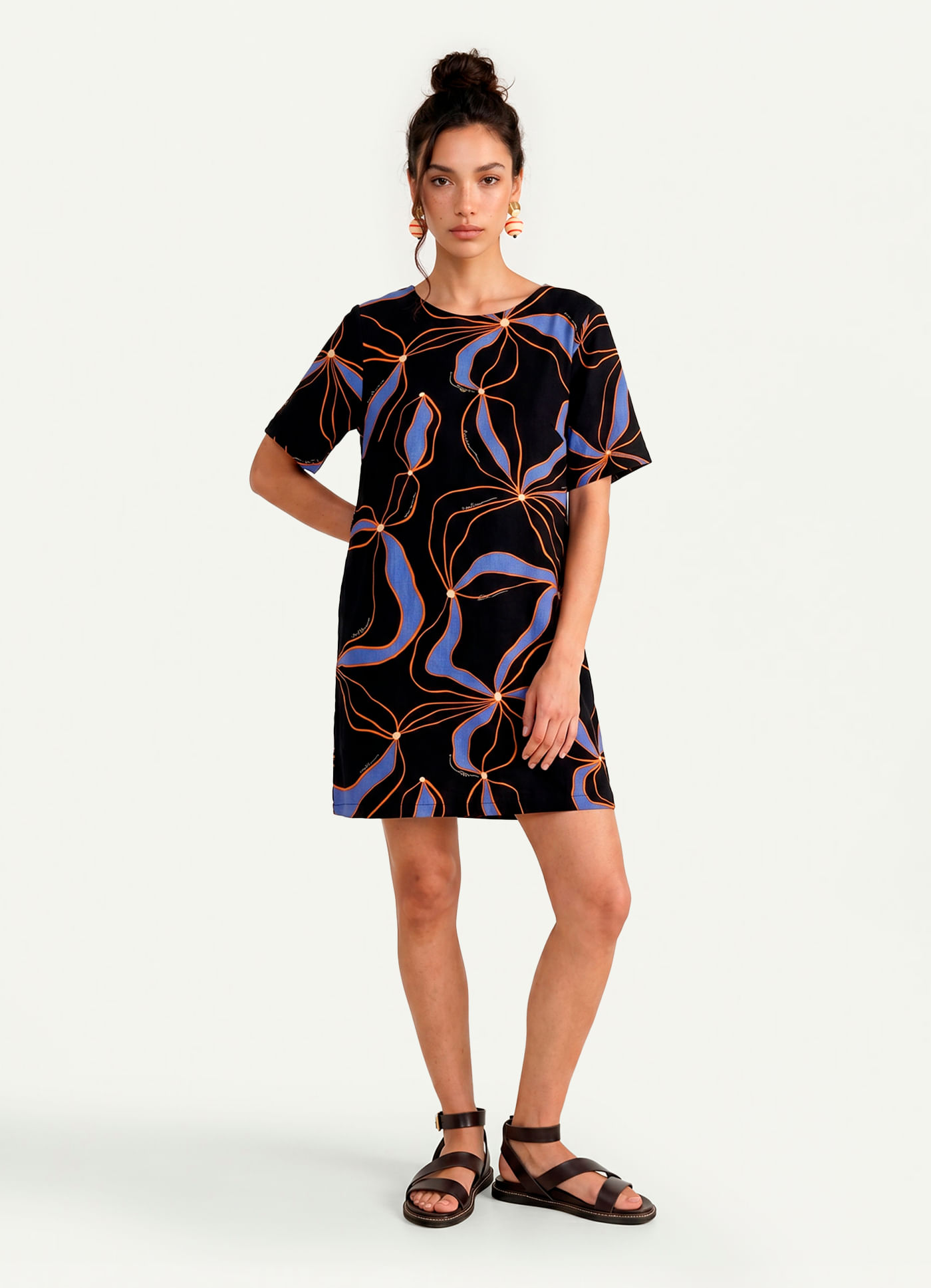 Vestido t shirt dress estampado pulse