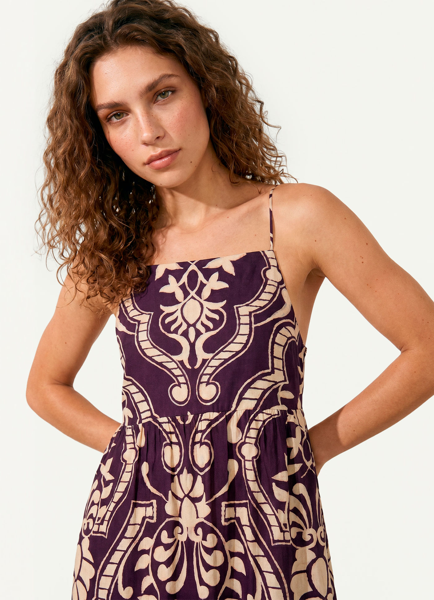 Vestido midi estampado pilar