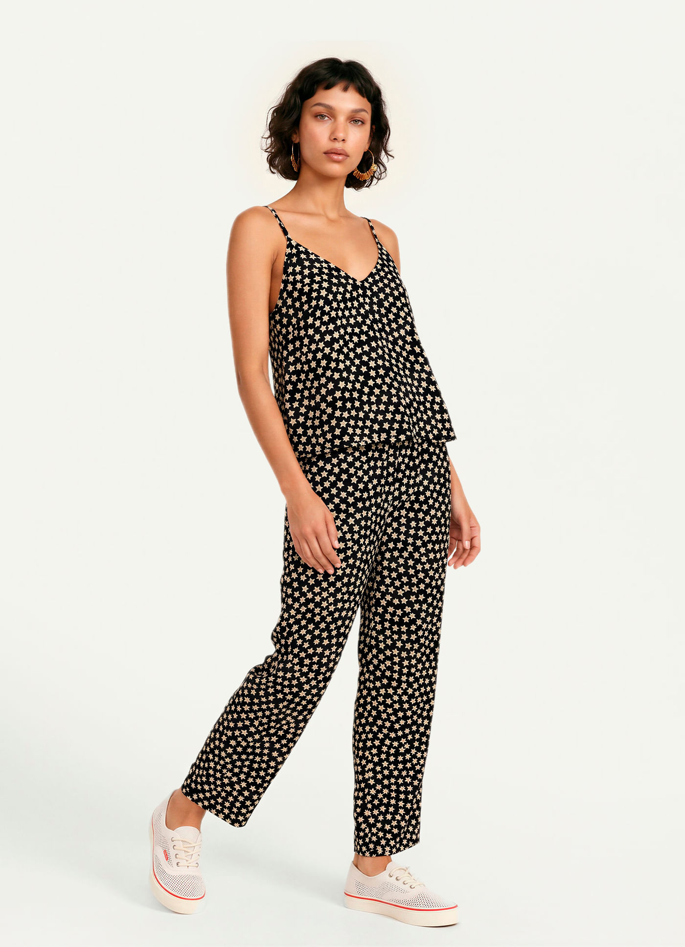 Calça estampada estelar